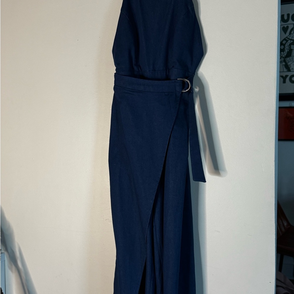 Navy Wrap jumpsuit/ overalls